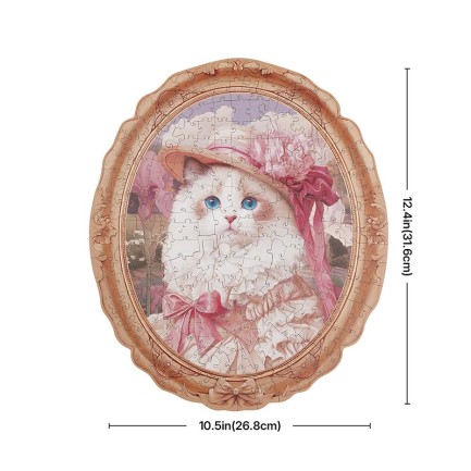 Rowood TA005 Springtime Kitty Portrait 3D Wooden Puzzle - Thumbnail
