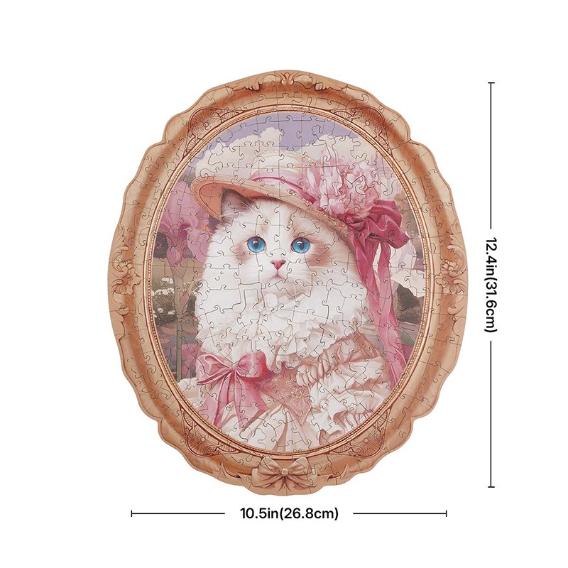 Rowood TA005 Springtime Kitty Portrait 3D Wooden Puzzle