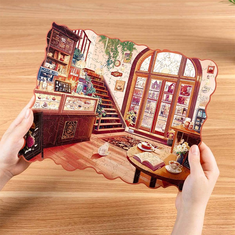 Rowood TA006 Cozy Winter Cafe 3D Wooden Puzzle