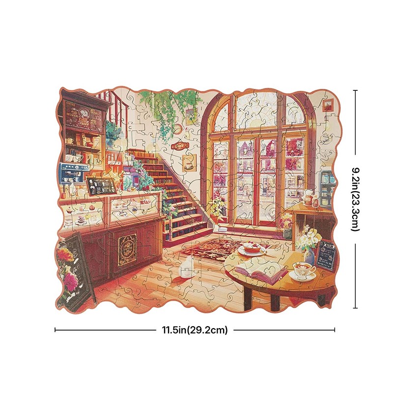 Rowood TA006 Cozy Winter Cafe 3D Wooden Puzzle
