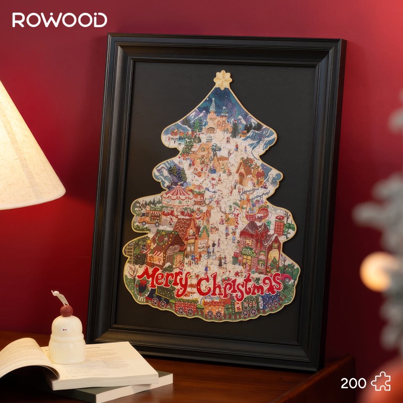 Rowood TA007 Christmas Town 3D Wooden Puzzle