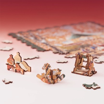 Rowood TA008 Golden Autumn Carousel 3D Wooden Puzzle - Thumbnail