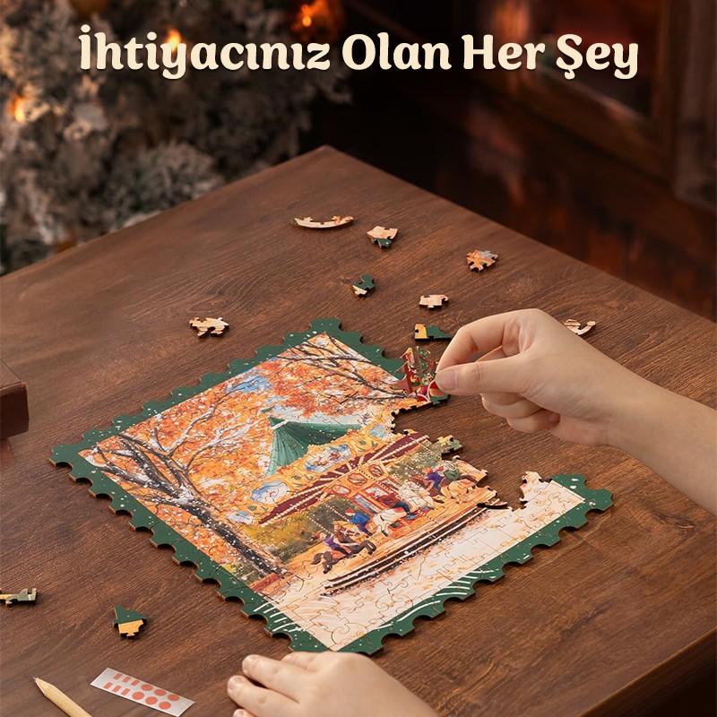 Rowood TA008 Golden Autumn Carousel 3D Wooden Puzzle