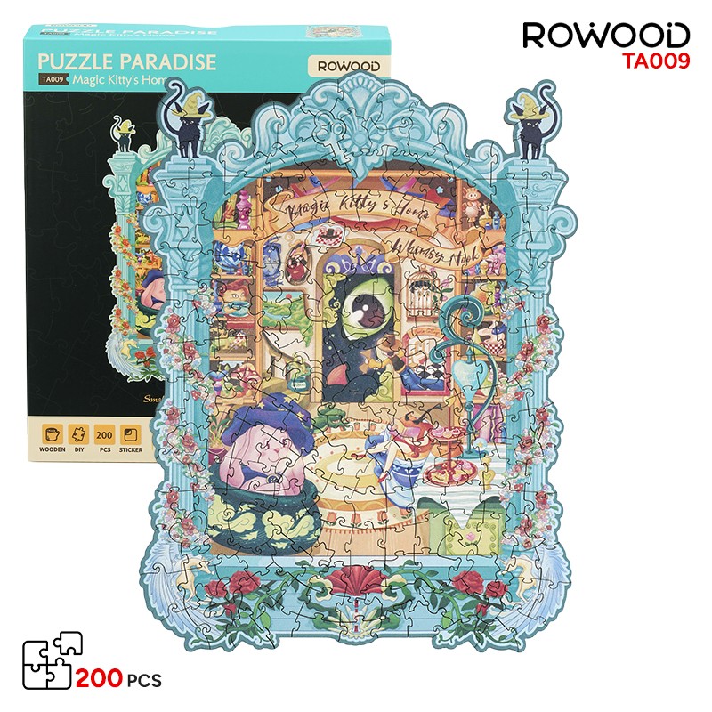 Rowood TA009 Magic Kitty's Home 3D Wooden Puzzle
