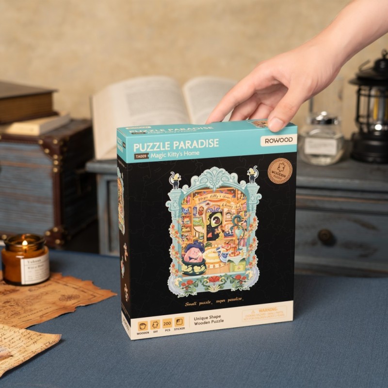 Rowood TA009 Magic Kitty's Home 3D Wooden Puzzle