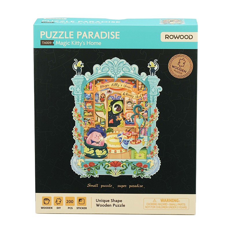 Rowood TA009 Magic Kitty's Home 3D Wooden Puzzle