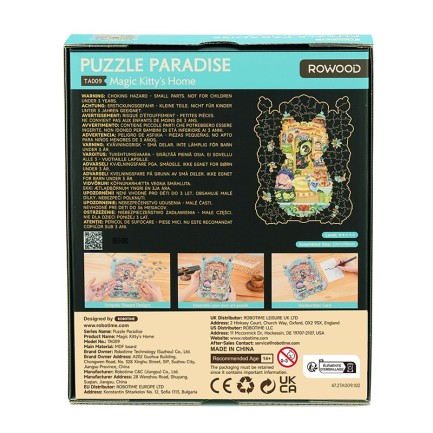 Rowood TA009 Magic Kitty's Home 3D Wooden Puzzle - Thumbnail