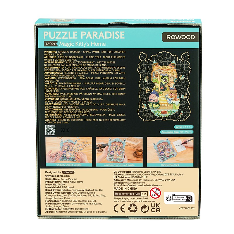 Rowood TA009 Magic Kitty's Home 3D Wooden Puzzle