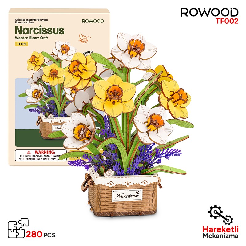 Rowood TF002 Narcissus 3D Wooden Puzzle