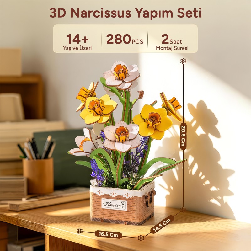 Rowood TF002 Narcissus 3D Wooden Puzzle