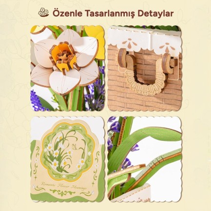 Rowood TF002 Narcissus 3D Wooden Puzzle - Thumbnail