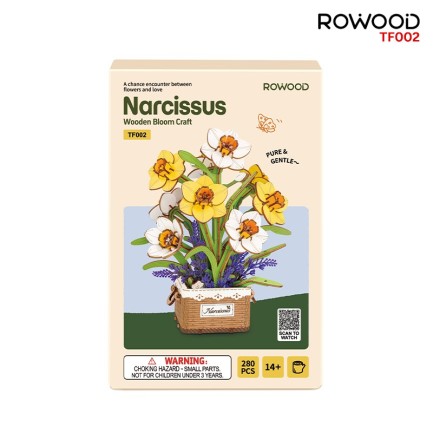 Rowood TF002 Narcissus 3D Wooden Puzzle - Thumbnail