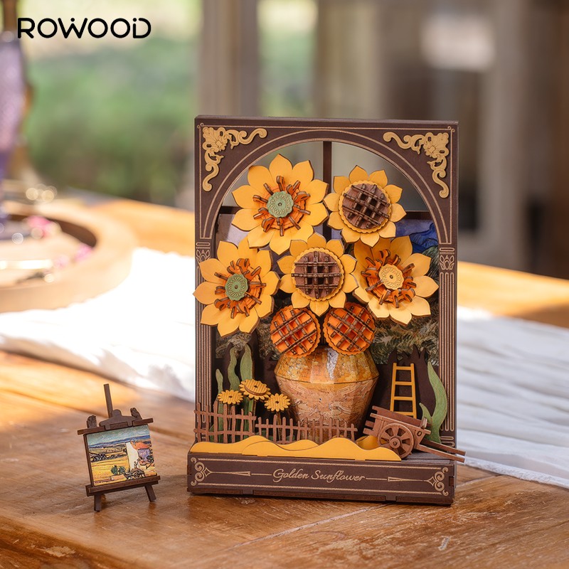 Rowood TH002 Golden Sunflower 3D Wooden Puzzle
