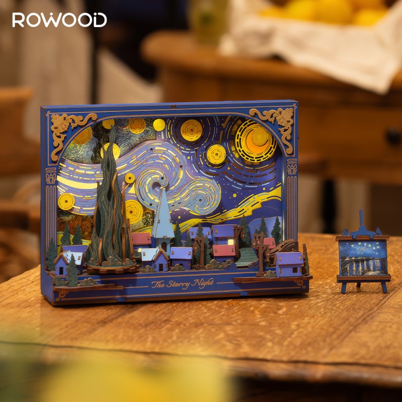 Rowood TH003 The Starry Night 3D Wooden Puzzle