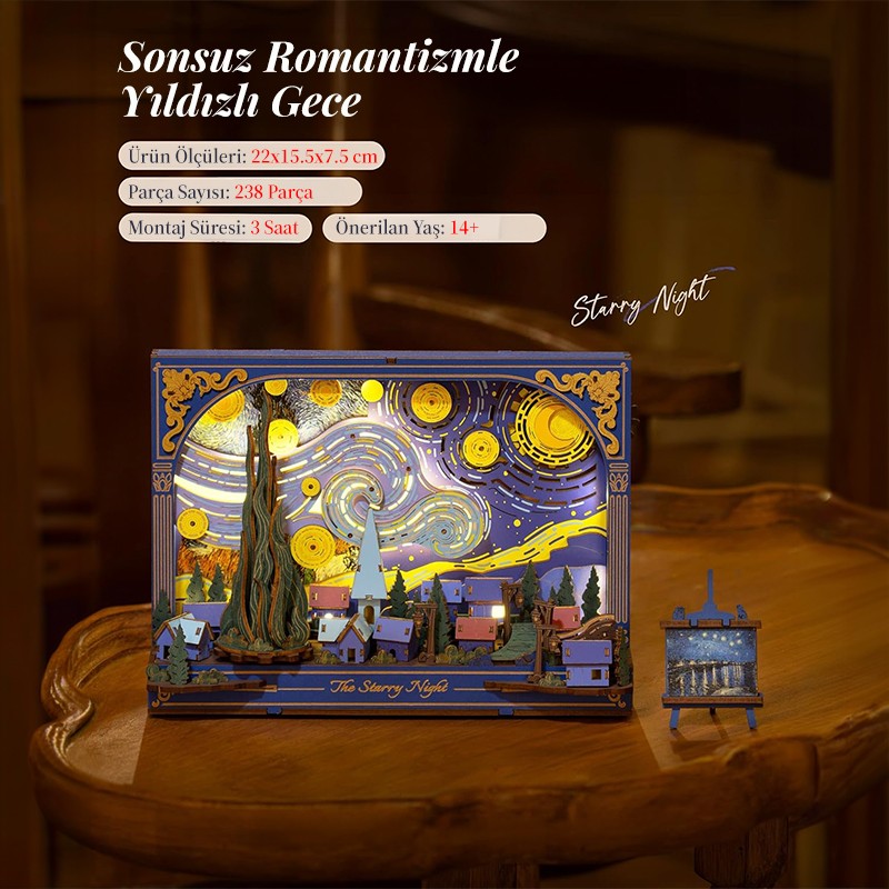 Rowood TH003 The Starry Night 3D Wooden Puzzle
