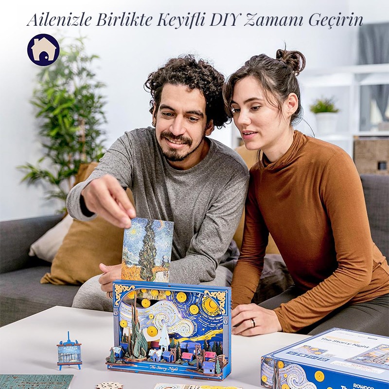 Rowood TH003 The Starry Night 3D Wooden Puzzle