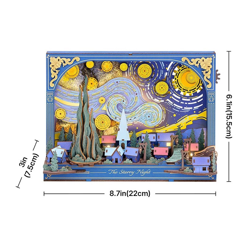 Rowood TH003 The Starry Night 3D Wooden Puzzle