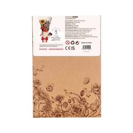 Rowood TW041 Pembe Gül (Pink Rose) DIY Minyatür Maket Model Seti Ahşap 3D Wooden Puzzle 3D Model Kit Ahşap Maket Dekoratif Hobi Seti - Thumbnail