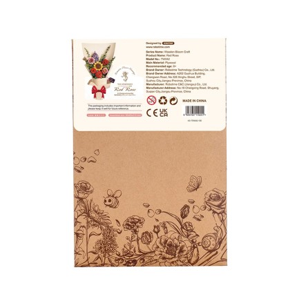Rowood TW042 Kırmızı Gül (Red Rose) DIY Minyatür Maket Model Set Ahşap 3D Wooden Puzzle 3D Model Kit Ahşap Maket Dekoratif Hobi Seti - Thumbnail
