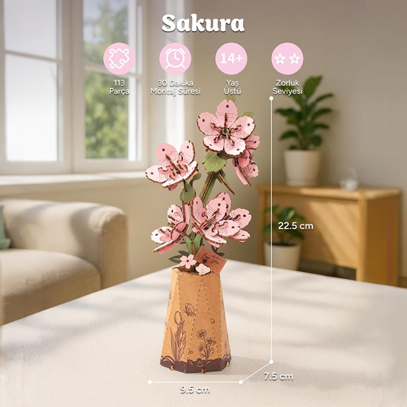 Rowood TW101 Sakura 3D Wooden Puzzle