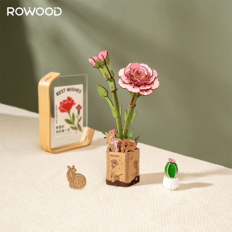 Rowood TW101 Kiraz Çiçeği (Sakura) DIY Minyatür Maket Model Seti Ahşap 3D Wooden Puzzle 3D Model Kit Ahşap Maket Dekoratif Hobi Seti