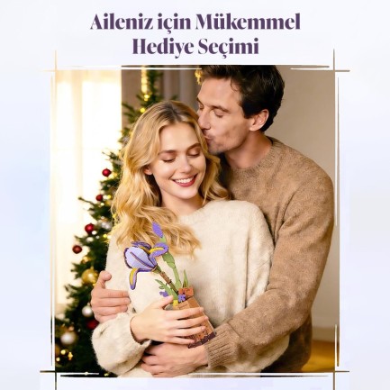 Rowood TW121 Süsen Çiçeği Purple Iris DIY Minyatür Maket Model Seti Ahşap 3D Wooden Puzzle Model Kit Ahşap Maket Dekoratif Hobi Seti - Thumbnail