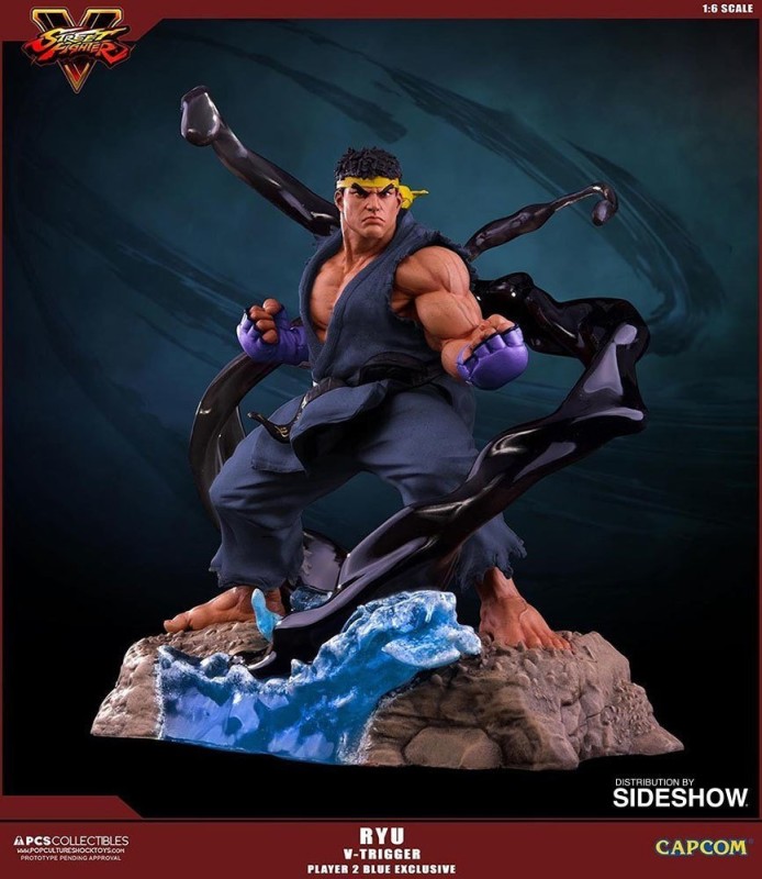 Ryu V-Trigger Player 2 Blue Statue