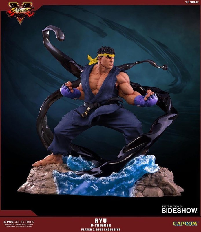 Ryu V-Trigger Player 2 Blue Statue