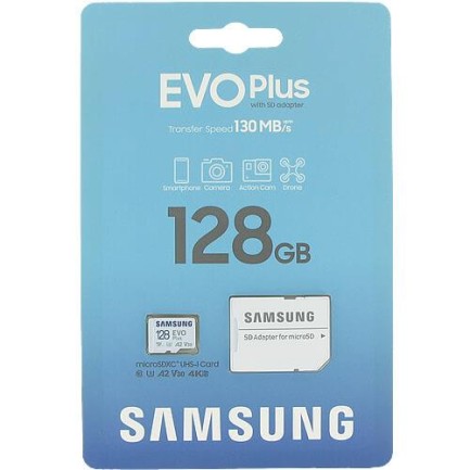 Samsung EVO Plus 128 GB Drone & Aksiyon Kamera & Araç İçi Kamera İçin Yüksek Hızlı Hafıza Kartı - Thumbnail