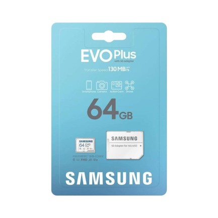 Samsung EVO Plus 64 GB Drone & Aksiyon Kamera & Araç İçi Kamera İçin Yüksek Hızlı Hafıza Kartı - Thumbnail