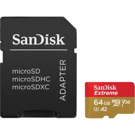 SANDISK - SanDisk 64GB Extreme UHS-I microSDXC