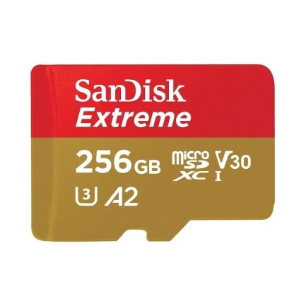SANDISK - Sandisk Extreme 256GB Micro SD Class 10 160MB/90MB Drone ve Aksiyon Kameralarına Özel Hafıza Kartı