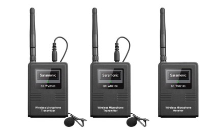 SARAMONIC SR-WM2100 (RX+TX+TX) Kablosuz Mikrofon - Thumbnail