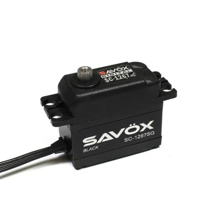 Savox SC-1267SG-BE Black Edition Digital Servo with Soft Start Coreless Motor High Voltage Çelik Dişli - Thumbnail