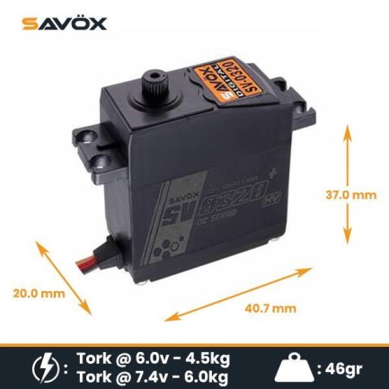Savox - Savox SV-0320P Digital Servo DC Motor High Voltage