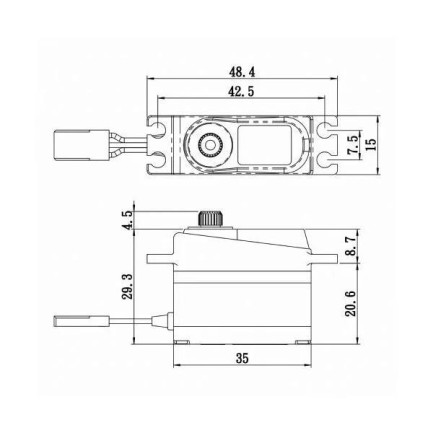 Savox SV1255MGP Digital Servo Coreless Motor with Soft Start High Voltage Metal Dişli - Thumbnail