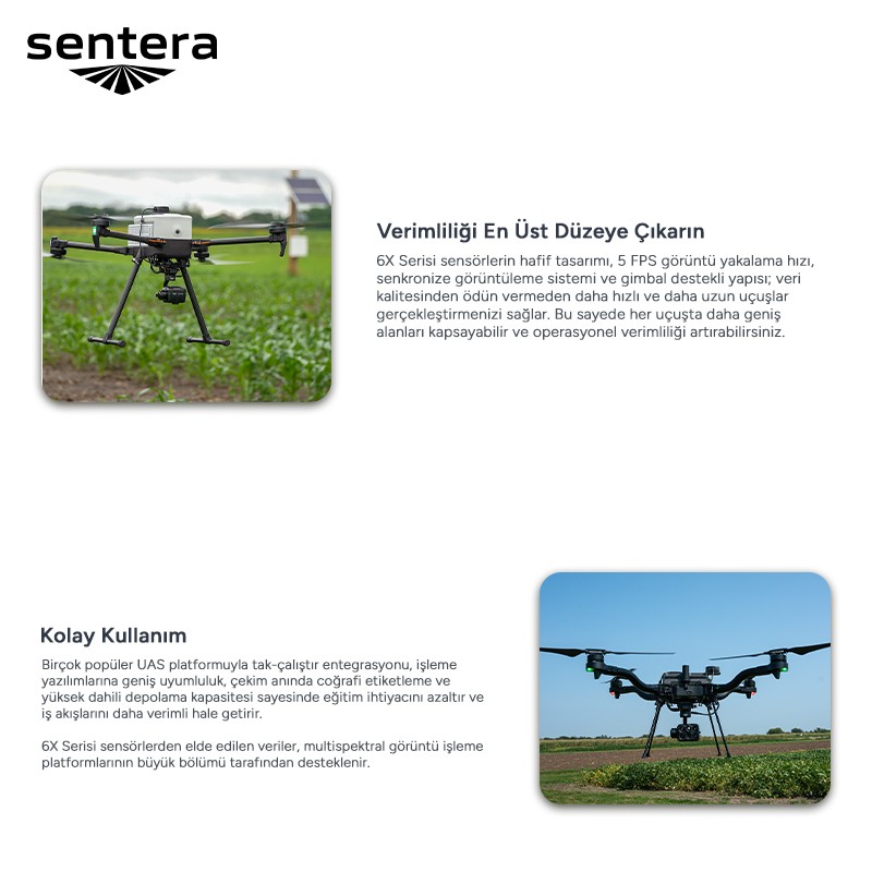 Sentera 6X Thermal Sensor Drone İçin Kamera IF800/IF1200/FREEFLY ASTRO/M400/M350/M300/CUSTOM INTEGRATION