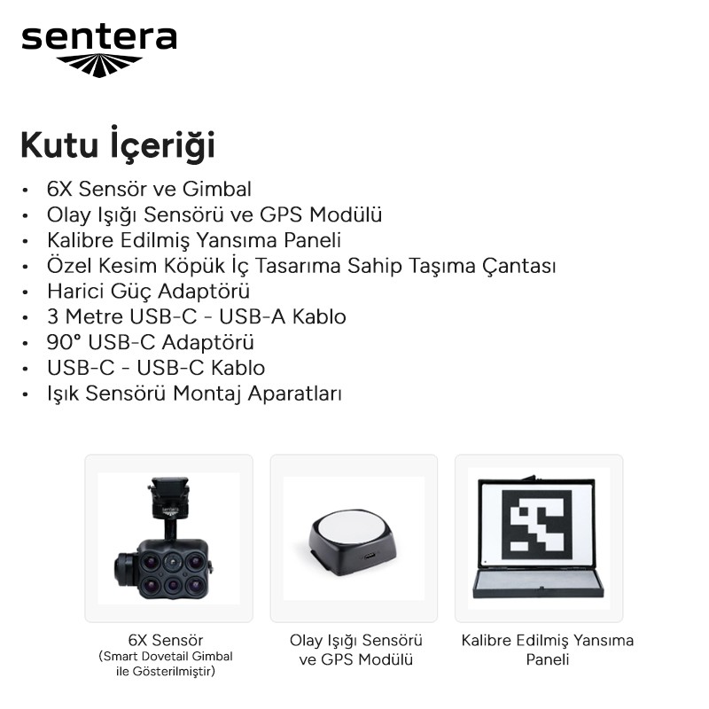 Sentera 6X Thermal Sensor Drone İçin Kamera IF800/IF1200/FREEFLY ASTRO/M400/M350/M300/CUSTOM INTEGRATION