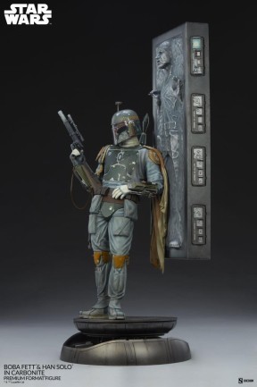 Sideshow Collectibles Boba Fett and Han Solo in Carbonite Premium Format Figure - 400373 - Thumbnail