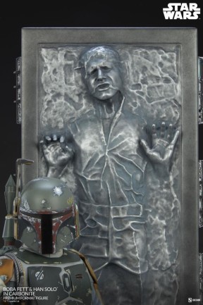 Sideshow Collectibles Boba Fett and Han Solo in Carbonite Premium Format Figure - 400373 - Thumbnail
