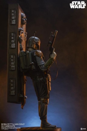 Sideshow Collectibles Boba Fett and Han Solo in Carbonite Premium Format Figure - 400373 - Thumbnail