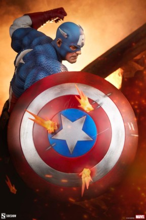 Sideshow Collectibles Captain America Premium Format Figure 300765 / Marvel Comics / Steve Rogers - Thumbnail