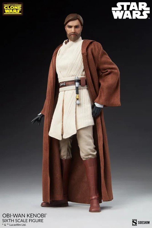 Sideshow Collectibles Obi-Wan Kenobi The Clone Wars Animation Sixth Scale Figure - 100463