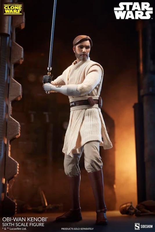Sideshow Collectibles Obi-Wan Kenobi The Clone Wars Animation Sixth Scale Figure - 100463