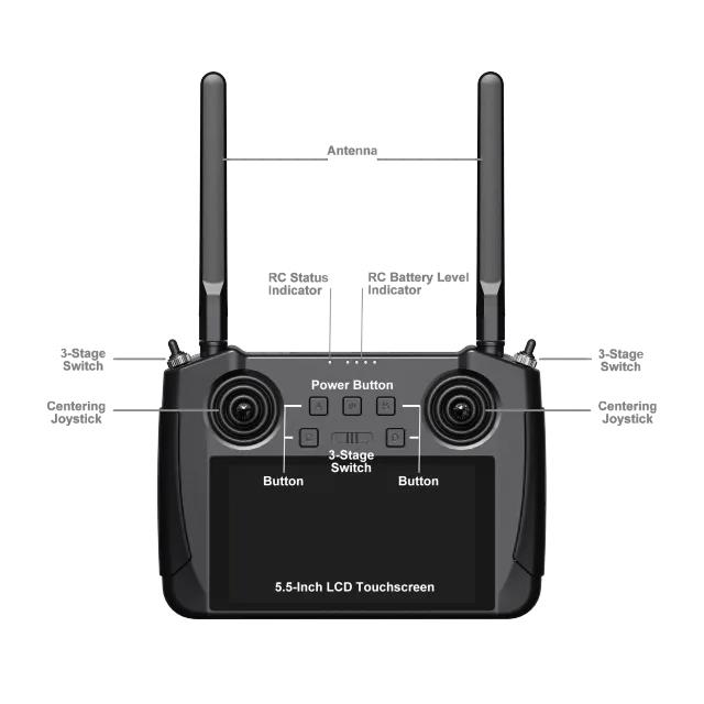 SIYI MK15 DUAL Mini HD Handheld Enterprise Smart Controller with Dual Remote and Remote Control Relay Feature CE FCC KC (DUAL COMBO)