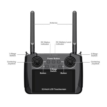 SIYI MK15E Mini HD Handheld Enterprise Smart Controller with 5.5 Inch LCD Touchscreen (Standard Combo) - Thumbnail