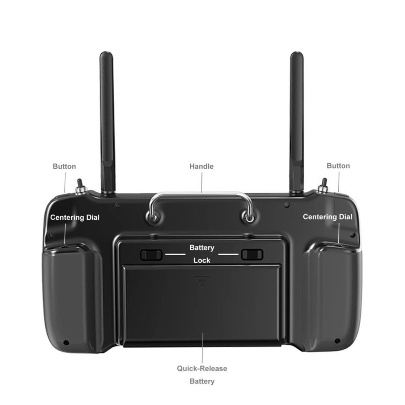 SIYI MK32 Enterprise Handheld Ground Station Smart Controller with 7 Inch HD High Brightness LCD Touchscreen Dual Full HD Digital Image Transmission (MK32+ZR30 VERSION)