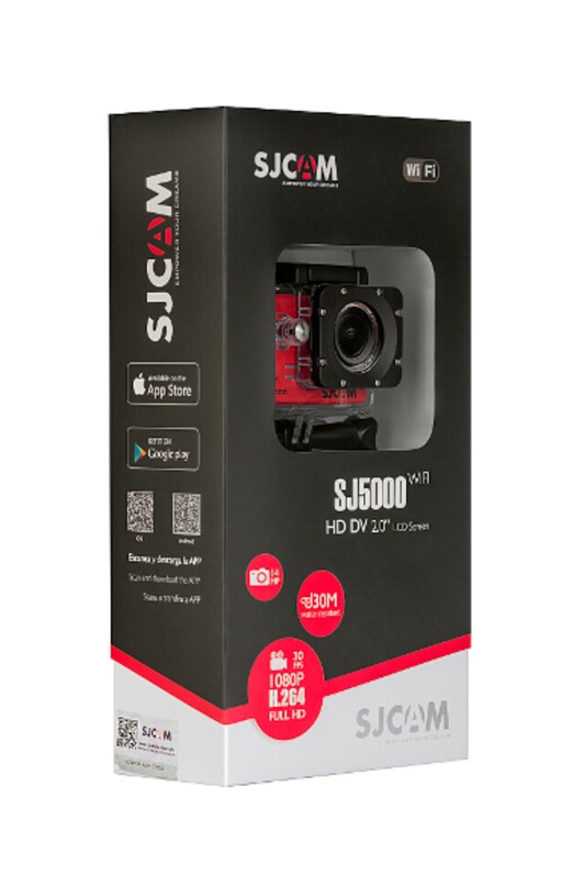 SJCAM SJ5000 Wi-Fi Full HD Aksiyon Kamerası - Kırmızı