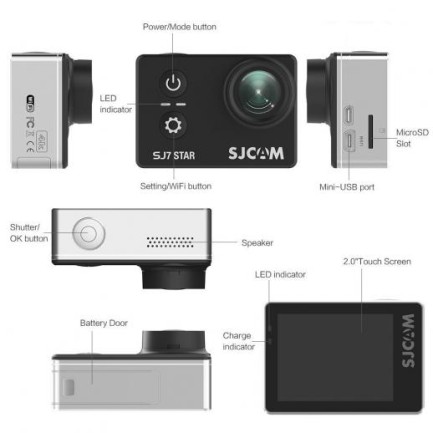 SJCAM SJ7 Star 4K Aksiyon Kamerası - Pembe - Thumbnail