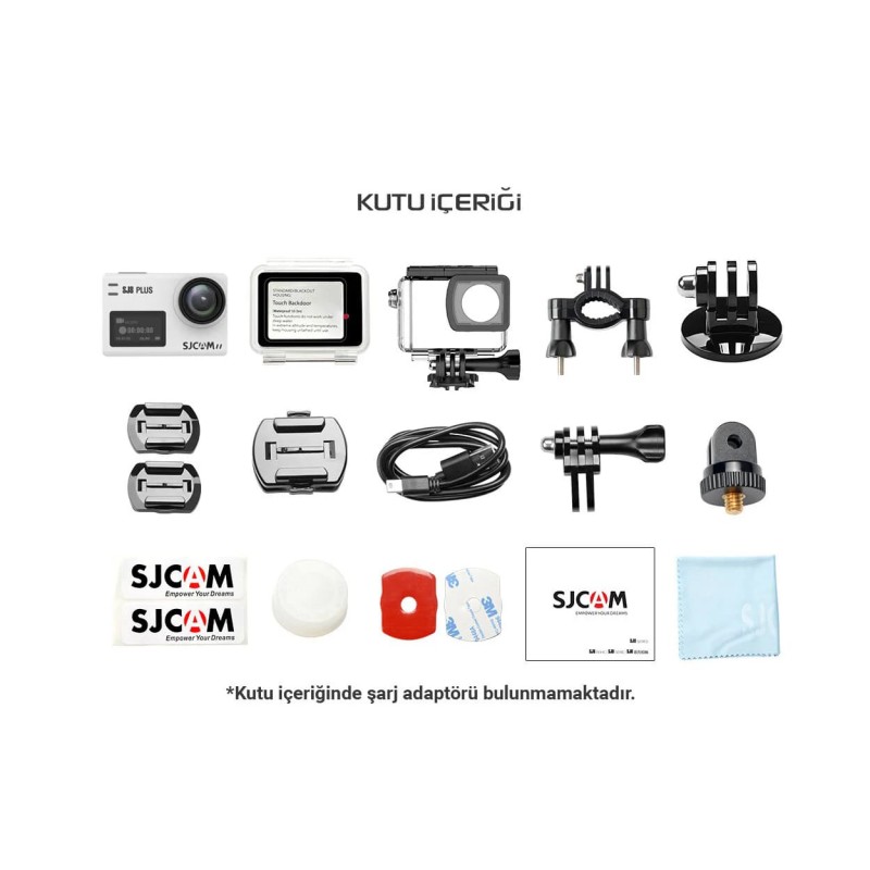 SJCAM SJ8 Plus Wi-Fi 4K Aksiyon Kamera - Beyaz